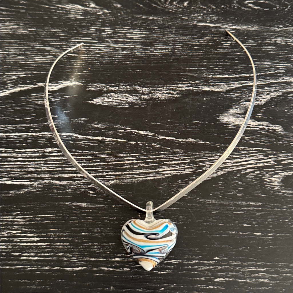 Crystal Heart Pendant W/Gold Shine & Shimmer